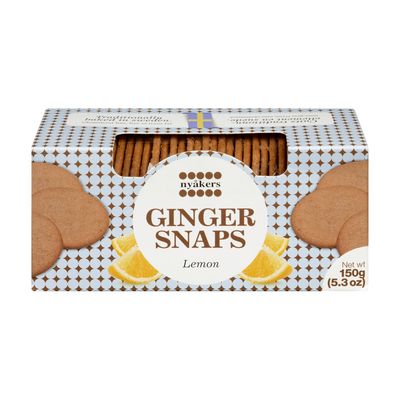 Nyåkers Ginger Snaps Lemon, 150g